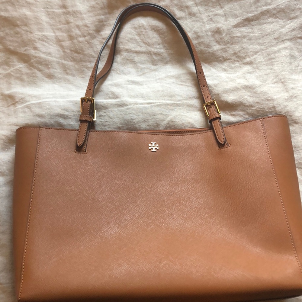 Tory Burch Emerson Tote - Cognac Saffiano Leather